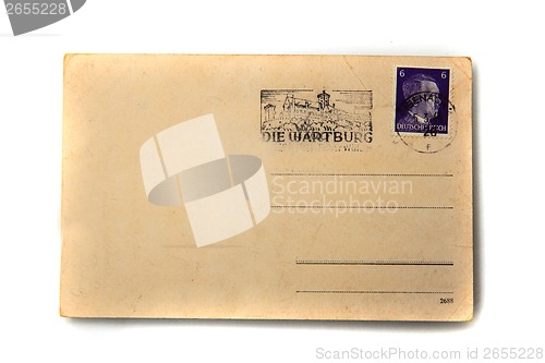 Image of old empty postcard 
