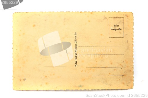 Image of old empty postcard 