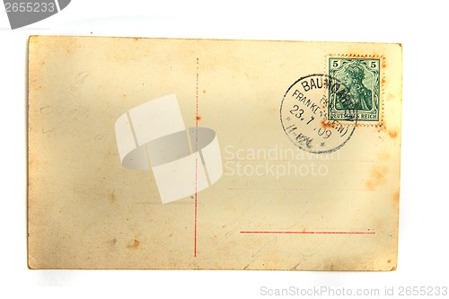Image of old empty postcard 
