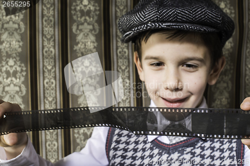 Image of Child considered analog photographic film