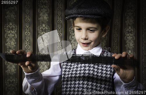 Image of Child considered analog photographic film