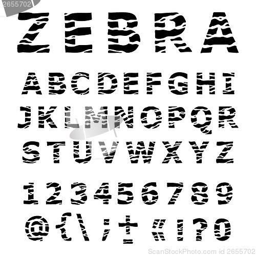 Image of ZEBRA alphabet.