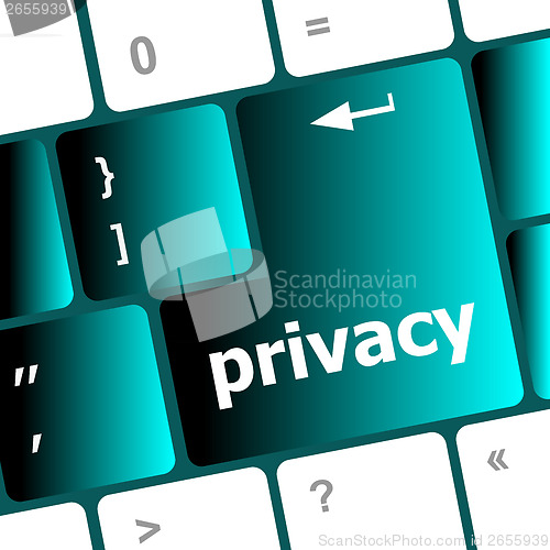 Image of privacy button on computer keyboard key