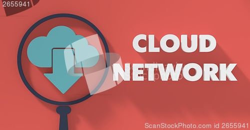 Image of Cloud Network Concept in Flat Design.