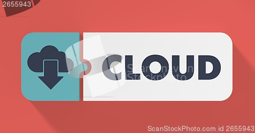 Image of Cloud Concept in Flat Design.