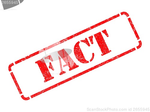 Image of Fact -  Red Rubber Stamp.