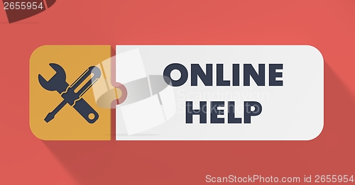 Image of Online Help Concept in Flat Design.