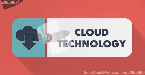 Image of Cloud Technology Concept in Flat Design.