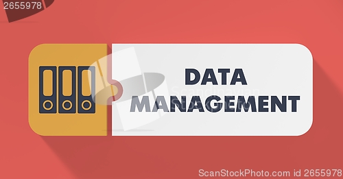 Image of Data Management Concept in Flat Design.