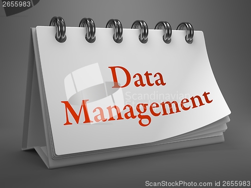 Image of Data Management Concept on Desktop Calendar.