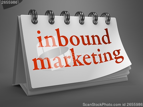 Image of Inbound Marketing Concept on Desktop Calendar.