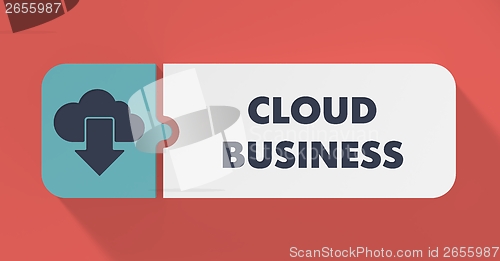 Image of Cloud Business Concept in Flat Design.