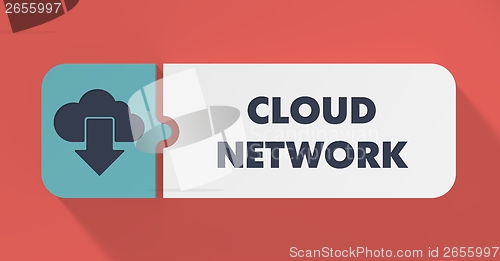 Image of Cloud Network Concept in Flat Design.