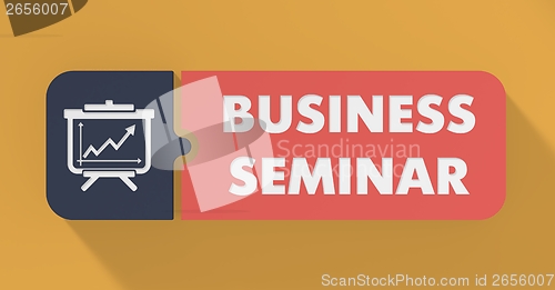 Image of Business Seminar Concept in Flat Design.