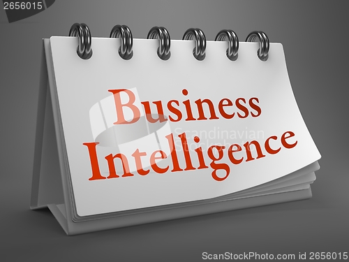 Image of Business Intelligence Concept on Desktop Calendar.