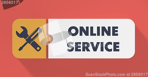 Image of Online Service Concept in Flat Design.