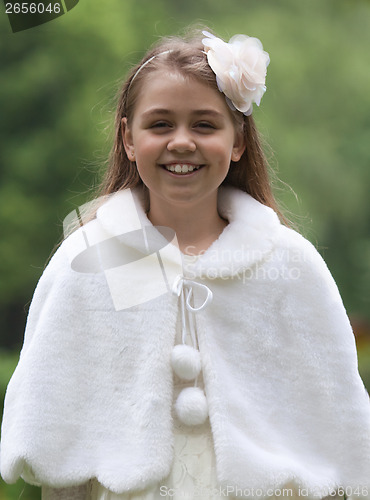 Image of Portrait of smiling cute little girl