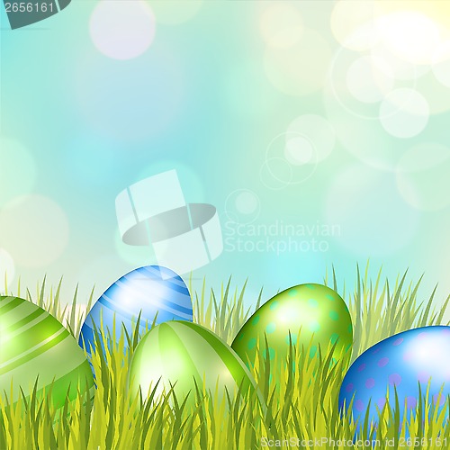 Image of Easter Eggs Background