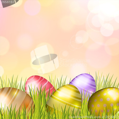 Image of Easter Eggs Background