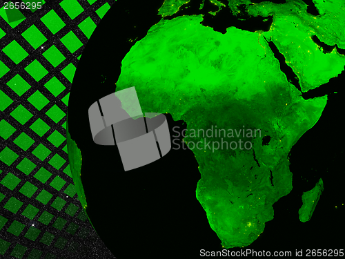 Image of Africa technology concept