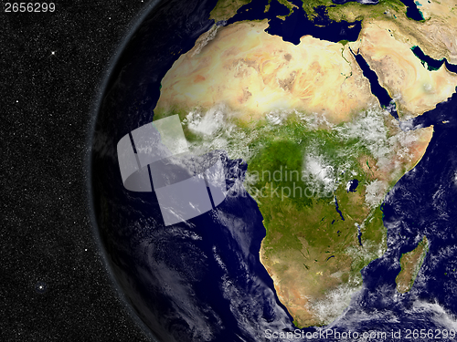 Image of Africa on planet Earth