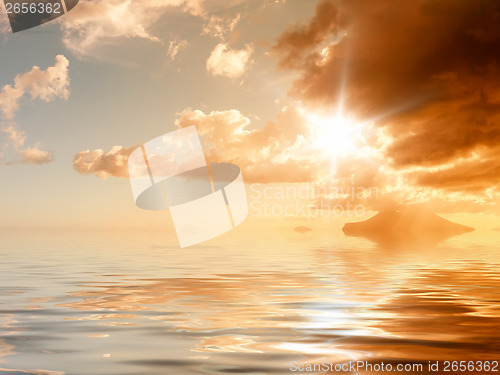 Image of sunset ocean