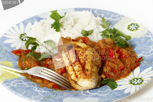 Image of Grilled chicken in tomato sauce