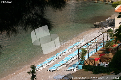 Image of Empty beach on the French Riviera