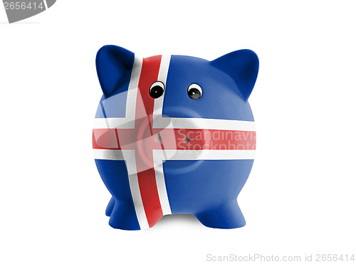 Image of Unique pink ceramic piggy bank