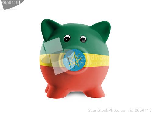 Image of Unique pink ceramic piggy bank