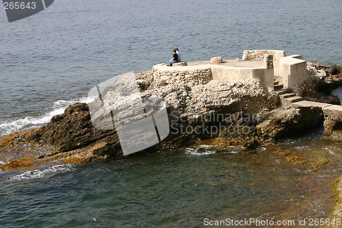 Image of Romance, couple on little island