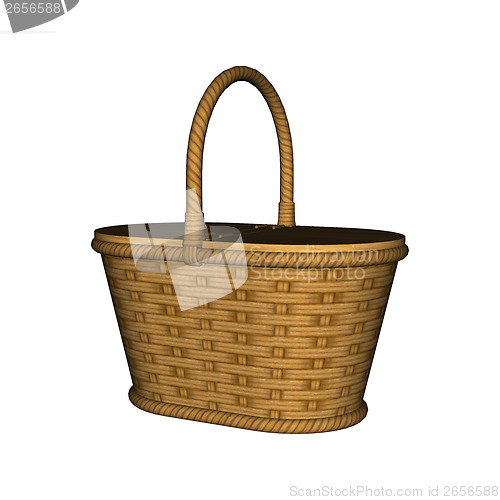 Image of Picnic Basket on White
