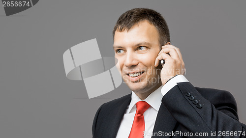 Image of business man mobile phone