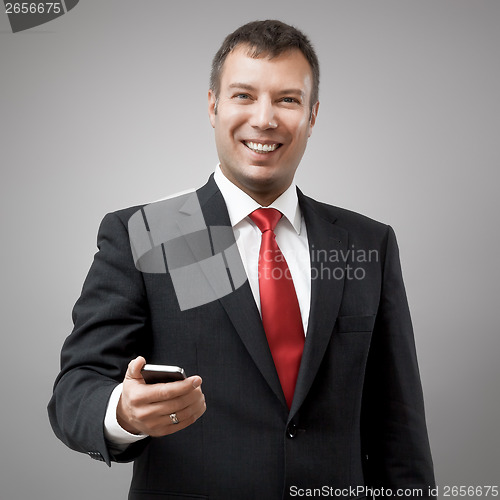 Image of business man mobile phone