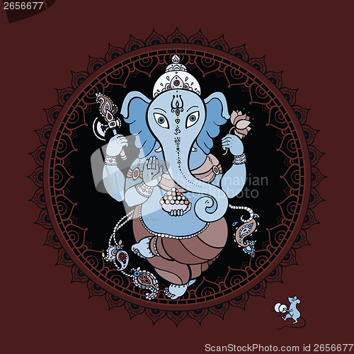 Image of Ganesha Hand drawn illustration.