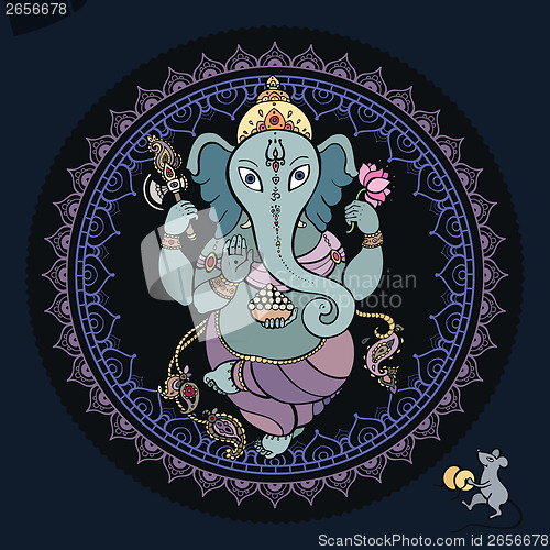 Image of Ganesha Hand drawn illustration.