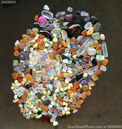 Image of color gemstones background