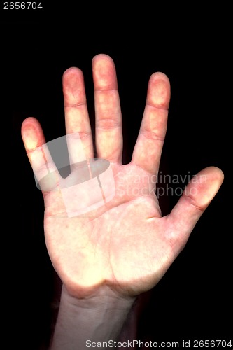 Image of hand and flat 