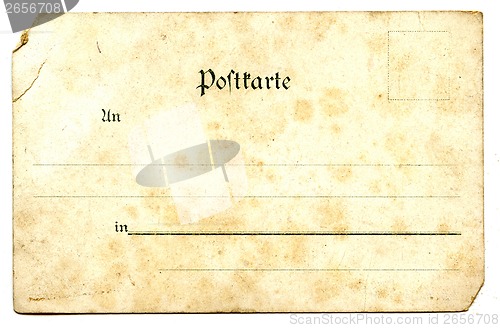 Image of old empty postcard (back)
