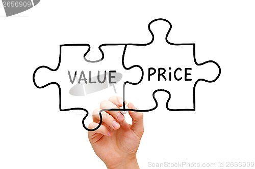 Image of Value Price Puzzle Concept