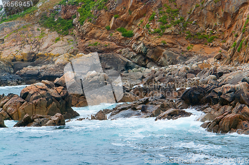 Image of rocky coastal detail at Seven Islands