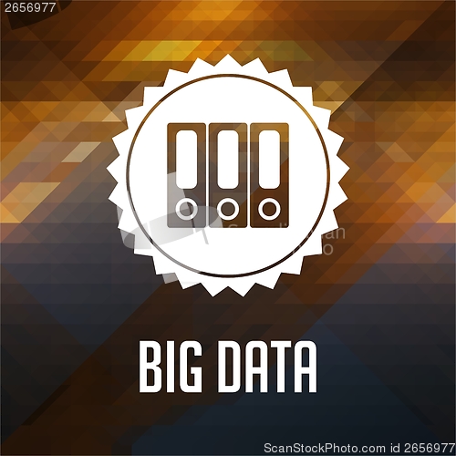 Image of Big Data Concept on Triangle Background.