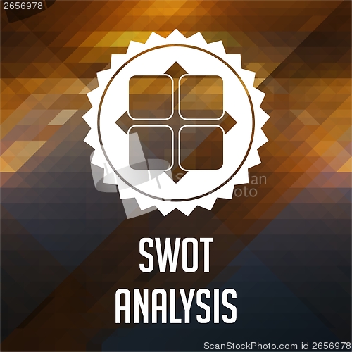 Image of SWOT Analysis Concept on Triangle Background.