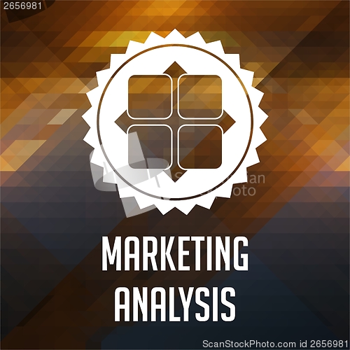 Image of Marketing Analysis Concept on Triangle Background.