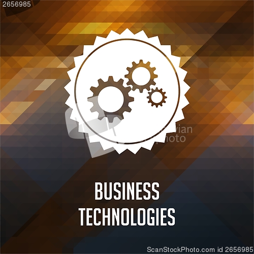 Image of Business Technologies on Triangle Background.