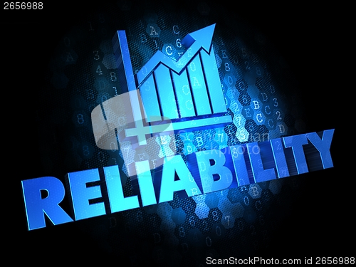 Image of Reliability Concept on Dark Digital Background.