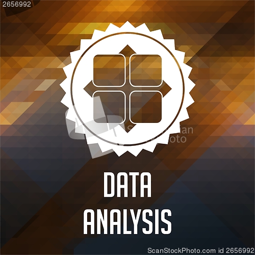 Image of Data Analysis Concept on Triangle Background.