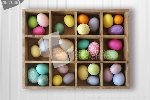 Image of Ornate Holiday Easter Eggs Decorated in a Box
