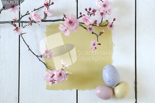 Image of Easter Holiday Themed Still Life Scene in Natural Light