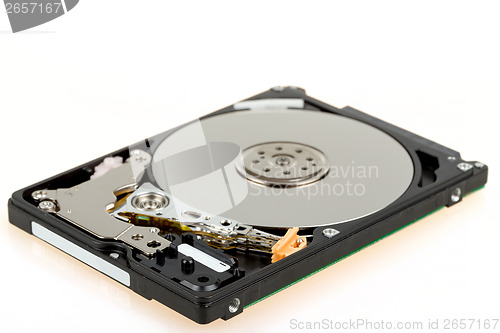 Image of uncovered 2,5 inch notebook hard drive